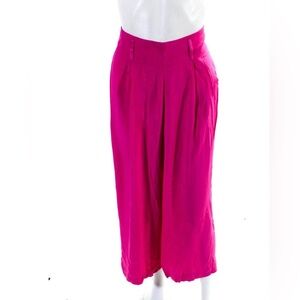 STAUD Vibrant Pink Wide Leg capri NO BELT light weight